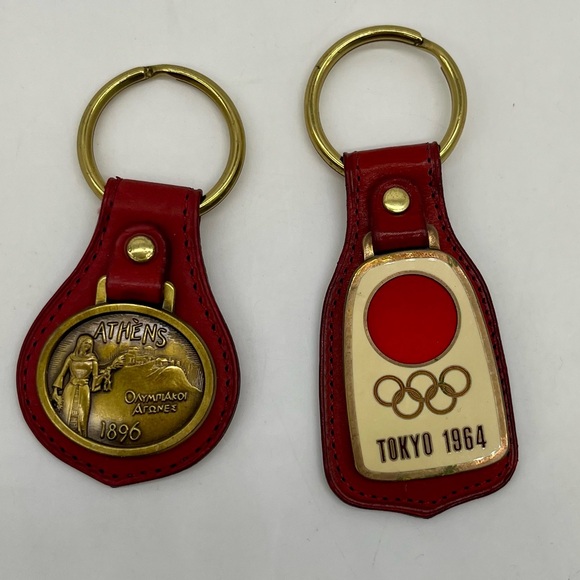 Coach Accessories - COACH Olympic Games KEY FOB Lot Of 2 RARE Collectors Dream Greece Tokyo Leather